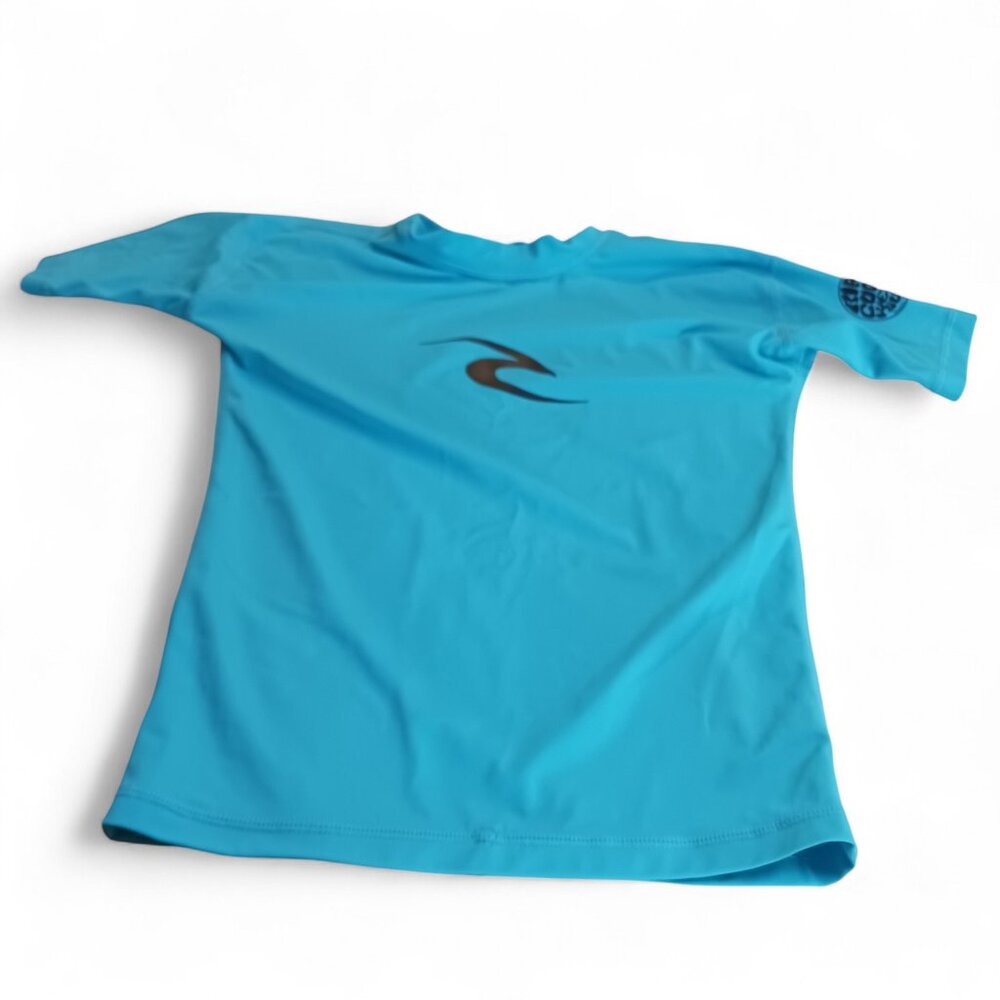 Youth Rip Curl Swim Shirt – Aqua & Navy, Size Approx. 10–12